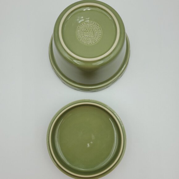 Longaberger Sage Green Roundabout Covered Casserole with Spice Market Pocket - Picture 10 of 11
